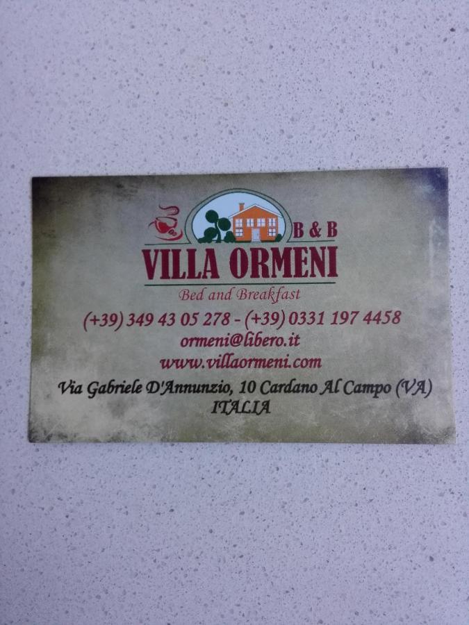 Villa Ormeni Cardano Al Campo Εξωτερικό φωτογραφία